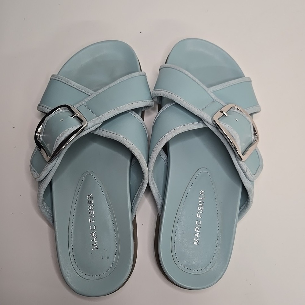Marc Fisher Light Blue Sandles Size 9m‎